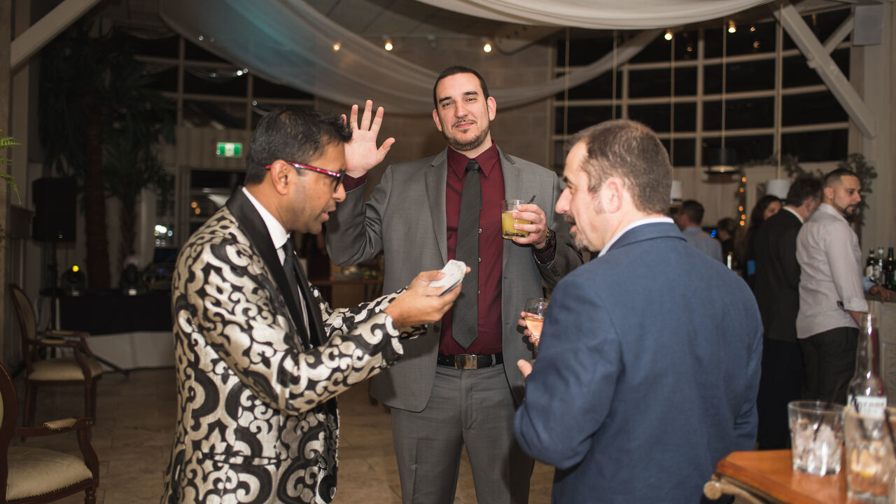 Wij Siva performing close-up magic